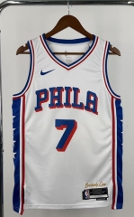 Philadelphia 76ers #7 White NBA Jersey-311