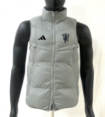 26-27 Manchester United Light Grey Cotton Padded Vest-8268