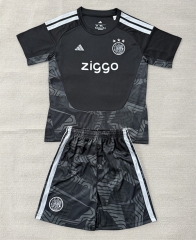 26-27 Ajax Goalkeeper Black Soccer Uniform-AY