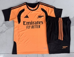 26-27 Arsenal Orange Short-sleeved Thailand Soccer Tracksuit Uniform-815