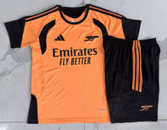 26-27 Arsenal Orange Short-sleeved Thailand Soccer Tracksuit Uniform-815