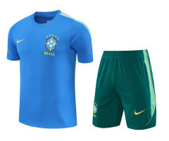 26-27 Brazil Blue Thailand Training Soccer Uniform-418