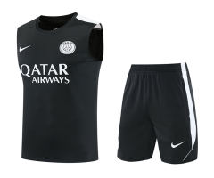 26-27 PSG Black Thailand Training Soccer Vest Uniform-418