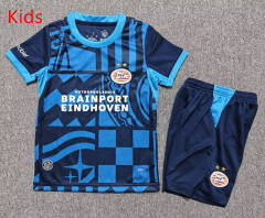 26-27 PSV Eindhoven 2nd Away Royal Blue Kids/Youth Soccer Uniform-7809