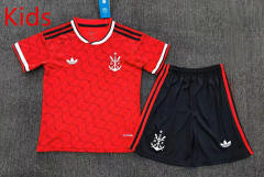 26-27 Flamengo 2nd Away Red Kids/Youth Soccer Uniform-2483