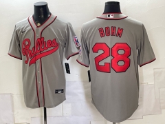 Retro Version Pittsburgh Pirates Grey #28 MLB Jersey -0840