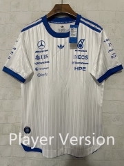 (S-5XL) Player Version 2026 Mercedes White Round Collar Formula One Racing Suit