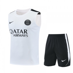 26-27 PSG White Thailand Training Soccer Vest Uniform-418