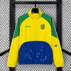 26-27 Joint Version Brazil Yellow&Blue Thailand Trench Coat-8268