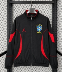 2026 World Cup Brazil Black Waterproof Training Thailand Trench Coats-8268