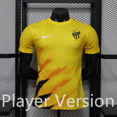 Player Version 26-27 Al Ittihad Saudi Yellow Thailand Training Soccer Jersey AAA-888