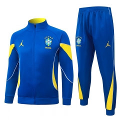 26-27 Brazil Color Blue Thailand Soccer Jacket Uniform-815