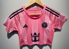 26-27 Inter Miami CF Home Pink Women Navel Revealing Style Soccer Jersey-6400