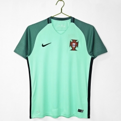 Retro Version 2016 Portugal Away Laker Green Thailand Soccer Jersey AAA-C1046