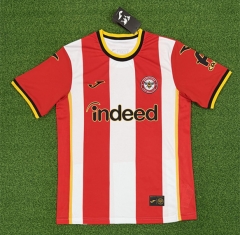 (S-4XL) 26-27 Brentford Home Red&White Thailand Soccer Jersey AAA-403