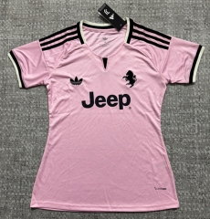 26-27 Juventus Away Pink Thailand Women Soccer Jersey AAA-4506