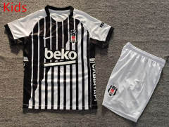 26-27 Beşiktaş JK Away Black&White Kids/Youth Soccer Uniform-7809