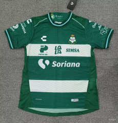 (S-4XL) 26-27 Santos Laguna Home White&Green Thailand Soccer Jersey AAA-5378