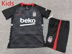 26-27 Beşiktaş JK Away Black Kids/Youth Soccer Uniform-7809