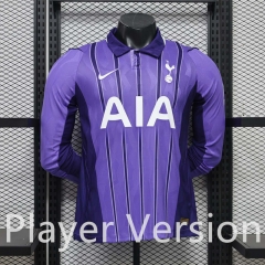Player Version 26-27 Tottenham Hotspur 2nd Away Purple LS Thailand Soccer Jersey AAA-888