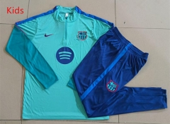 26-27 Barcelona Light Green Kids/Youth Soccer Tracksuit-815