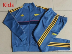 26-27 Arsenal Grey&Blue Kids/Youth Soccer Jacket Uniform-815