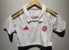 26-27 Brazil SC Internacional Away White Women Navel Revealing Style Soccer Jersey-6400
