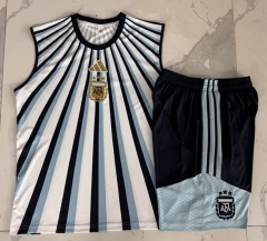 26-27 Argentina White&Blue Thailand Vest Soccer Tracksuit -815
