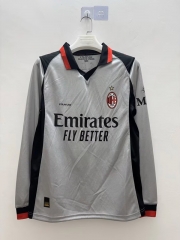 (S-4XL ) 26-27 AC Milan Grey LS Thailand Soccer Jersey AAA-9268