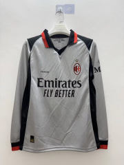 (S-4XL ) 26-27 AC Milan Grey LS Thailand Soccer Jersey AAA-9268
