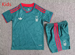 26-27 Nottingham Forest Away Green Kids/Youth Soccer Uniform-7809