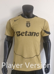 Player Version 26-27 Sporting Lisbon Clube de Portugal Away Yellow Thailand Soccer Jersey AAA-0871