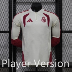 (S-3XL) Player Version 26-27 Real Madrid Beige LS Tracksuit Top-888