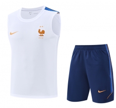 26-27 France White Thailand Training Soccer Vest Uniform-418