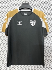 (S-4XL) 26-27 Málaga CF Black Training Thailand Soccer Jersey AAA-2044