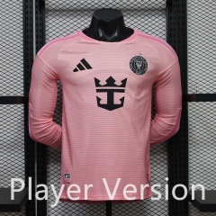 (S-3XL) Player Version 26-27 Inter Miami CF Home Pink LS Thailand Soccer Jersey AAA-888