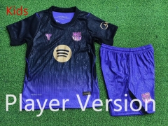 Player Version 26-27 Barcelona Away Black&Purple Kids/Youth Soccer Uniform-9926