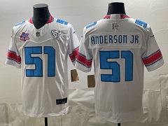 (Logo 2) Houston Texans 5 Generations White #51 NFL Jersey-0840