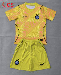 26-27 Inter Milan Goalkeeper Yellow Kids/Youth Soccer Uniform-AY