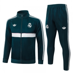 26-27 Real Madrid Dark Green Thailand Soccer Jacket Uniform-815