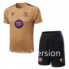 (S-3XL) Player Version 26-27 Barcelona Muddy Yellow Thailand Soccer Training Uniform-9926