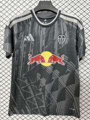 (S-4XL) 26-27 Leeds United 2nd Away Black&Grey Thailand Soccer Jersey AAA-2044