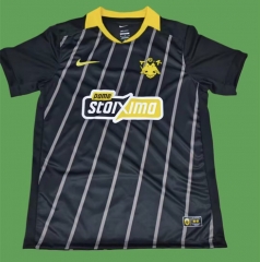 (S-4XL) 26-27 AEK Athens Away Black Thailand Soccer Jersey AAA-9755