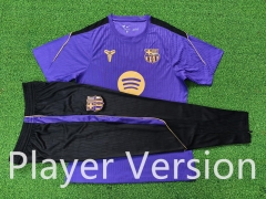 (S-3XL) Player Version 26-27 Barcelona Purple Short-Sleeved Thailand Soccer Tracksuit-9926