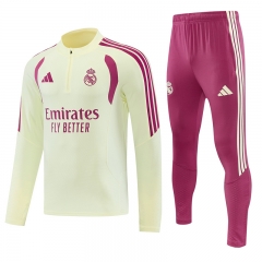 26-27 Real Madrid Yellow Thailand Soccer Tracksuit-815