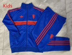 26-27 Manchester United Color Blue Kids/Youth Soccer Jacket Uniform-815