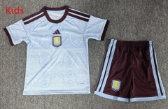 26-27 Aston Villa 2nd Away Blue Kids/Youth Soccer Uniform-6850