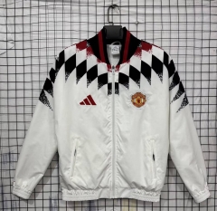 26-27 Manchester United White&Black Thailand Trench Coat-1020