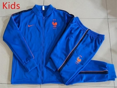 26-27 France Color Blue Kids/Youth Soccer Jacket Uniform-815