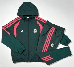 26-27 Real Madrid Green Thailand Trench Coat Uniform With Hat-5486